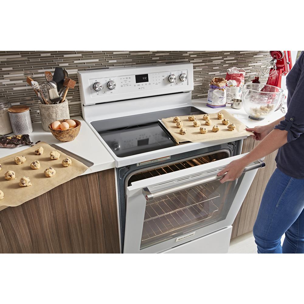 Model: KFEG500EWH-3 | KitchenAid 30-Inch 5-Element Electric Convection Range