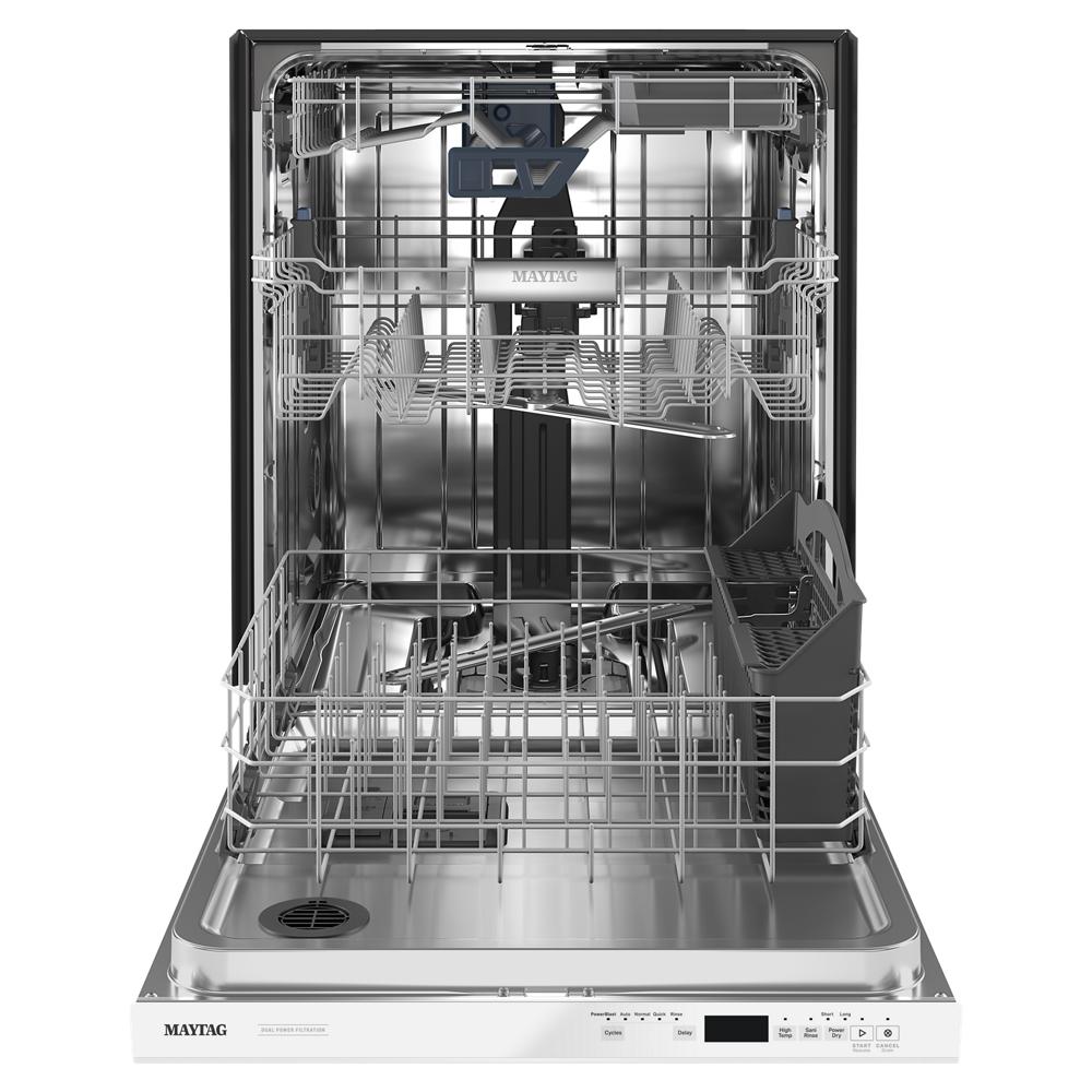 Model: MDB8959SKW | Maytag 24” Top Control Dishwasher with Dual Power Filtration, PowerBlast® Cycle and 3rd Level Rack - 47 dBA