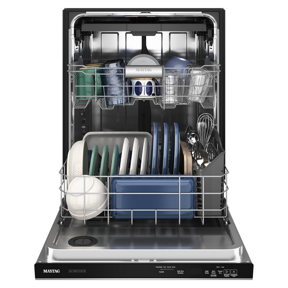 Model: MDPS6124RZ-OB | Maytag Third Rack Dishwasher with Pet Pro Sanitization Cycle
