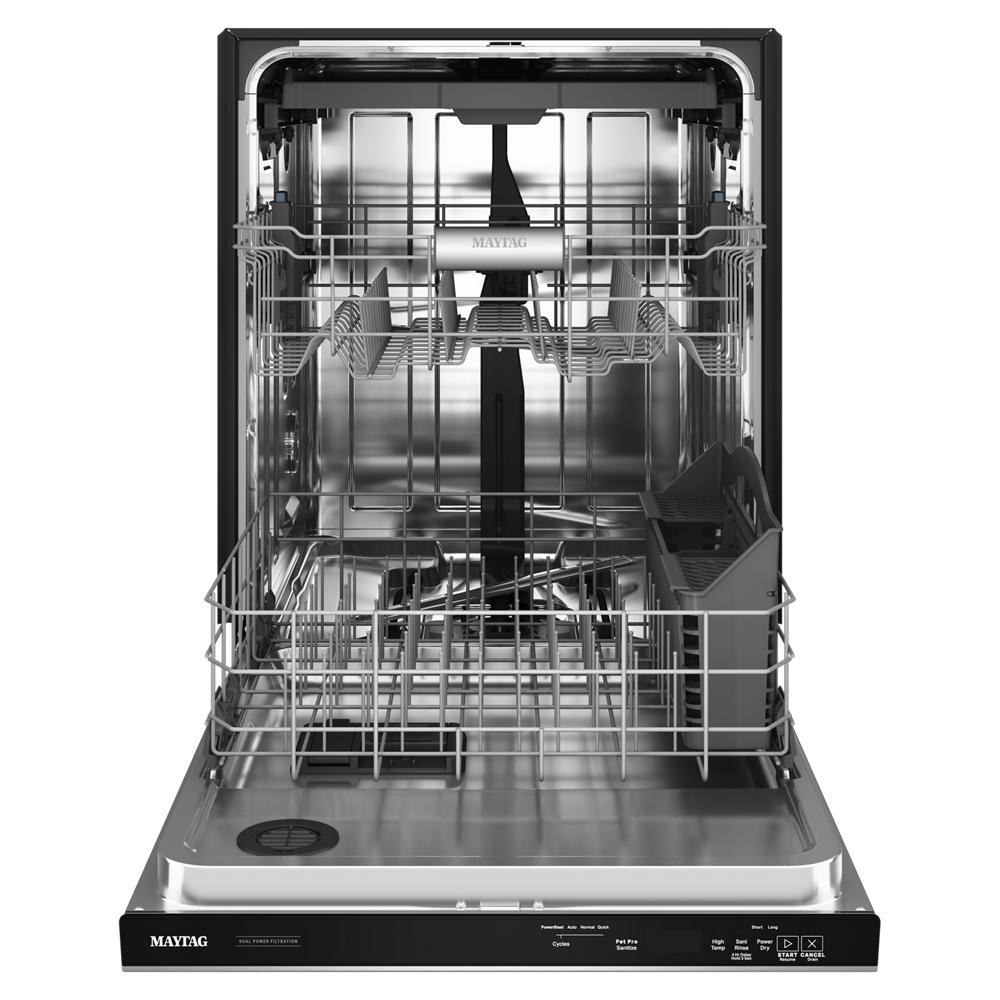 Model: MDPS6124RZ-OB | Maytag Third Rack Dishwasher with Pet Pro Sanitization Cycle