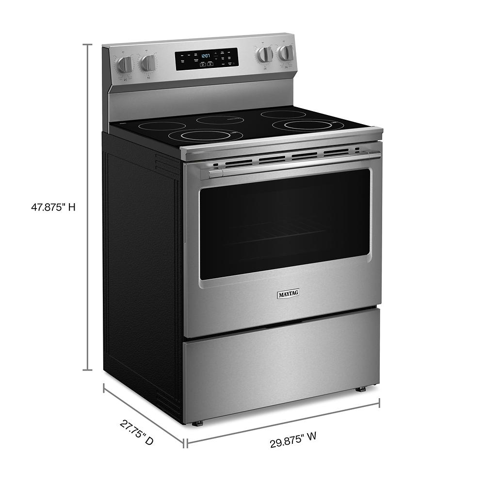 Model: MFES4030RS | Maytag 30-Inch Wide Electric Range With Steam Clean - 5.3 cu. ft.