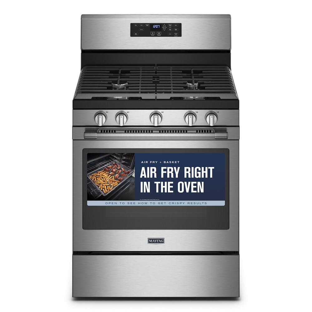 Maytag Gas Range with Air Fryer and Basket - 5.0 cu. ft.