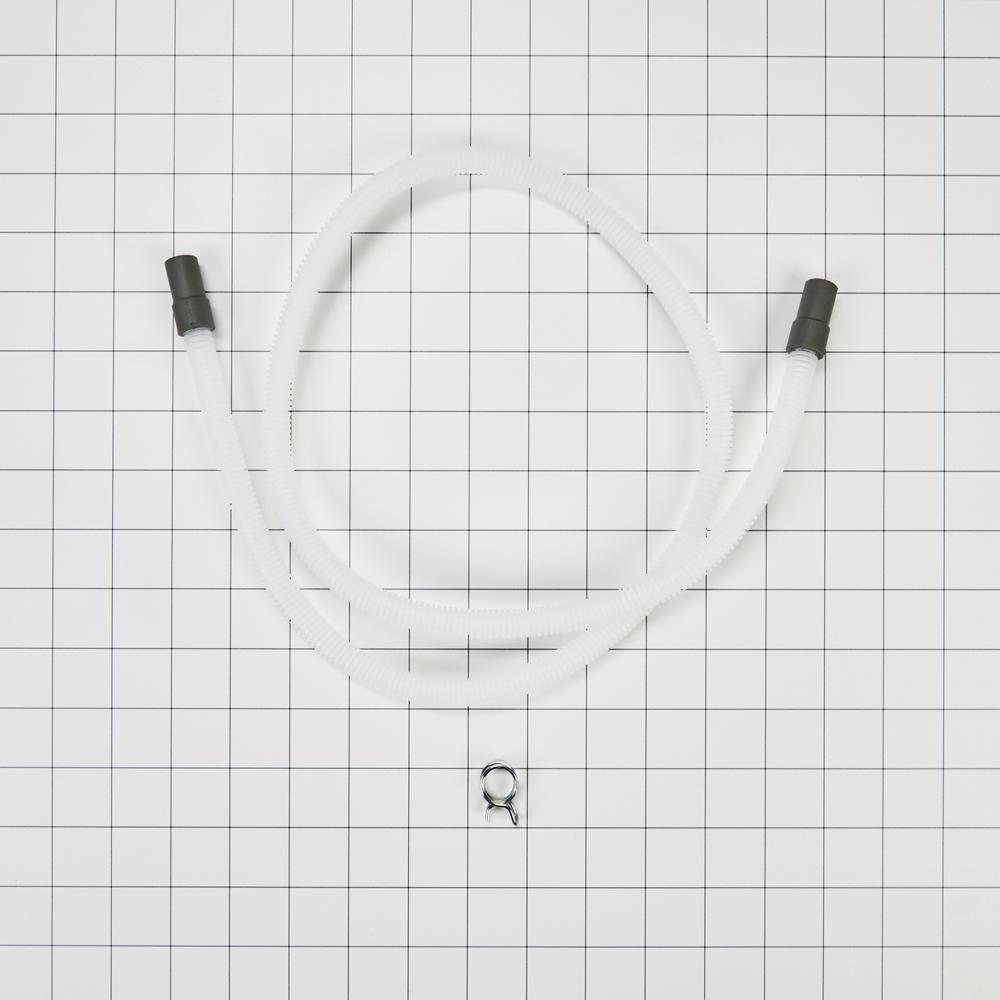 Model: W11441078 | Unbranded 4' Transparent Washer Drain Hose with 1 clamp that fits WCD3090JW, WCD5090JW, YWCD3090JW
