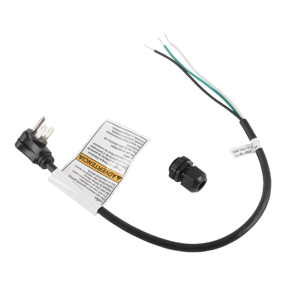 Unbranded 1.7' Dishwasher Power Cord 3 Wire 15 Amp Right Angle Plug