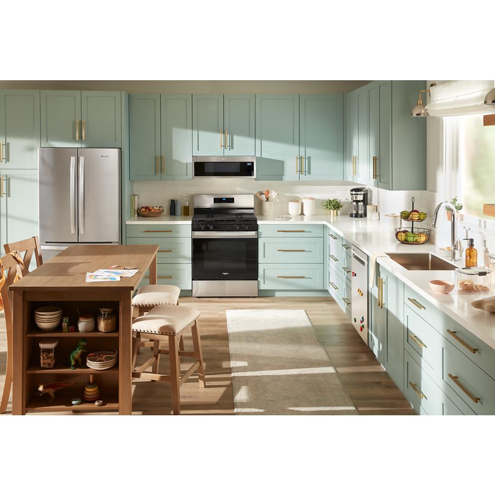 Model: WFGS3530RS | Whirlpool 30-inch Self Clean Gas Range with No Preheat Mode