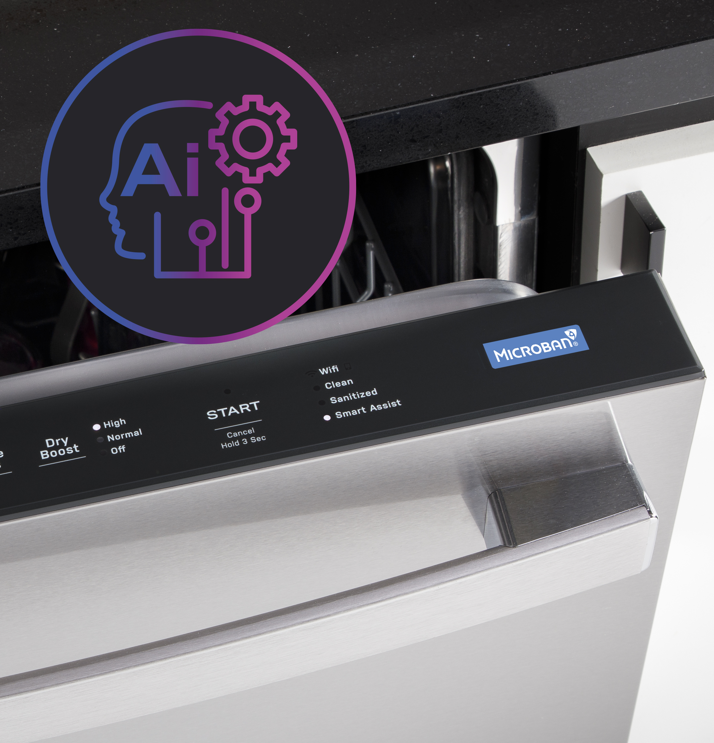 Model: PDT795SYVFS | GE Profile GE Profile™ ENERGY STAR Smart UltraFresh System Dishwasher with Microban™ Antimicrobial Technology with Deep Clean Washing 3rd Rack, 39 dBA