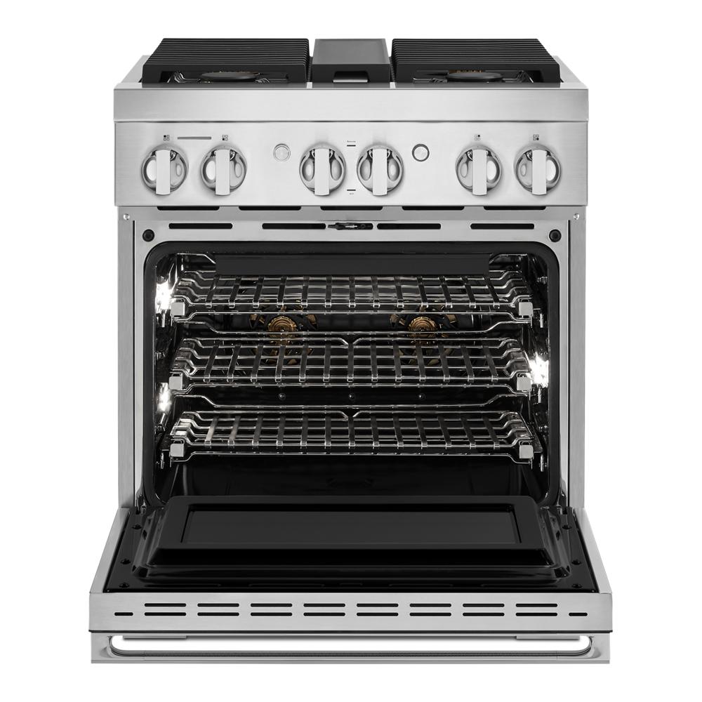 Model: JDRP430HM | Jenn-Air NOIR™ 30" Dual-Fuel Professional Range