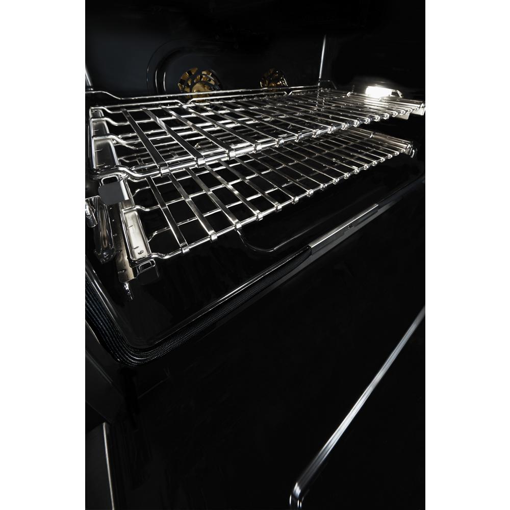 Model: JDRP748HM | Jenn-Air NOIR™ 48" Dual-Fuel Professional-Style Range with Chrome-Infused Griddle and Grill