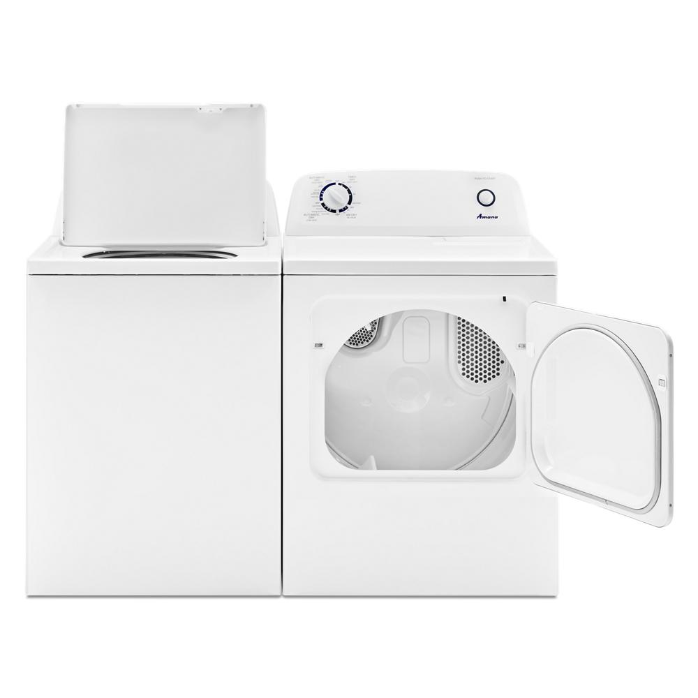 Model: NED4655EW-CL | Amana 6.5 cu. ft. Electric Dryer with Wrinkle Prevent Option