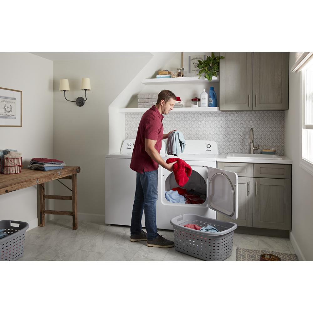 Model: NED4655EW-CL | Amana 6.5 cu. ft. Electric Dryer with Wrinkle Prevent Option