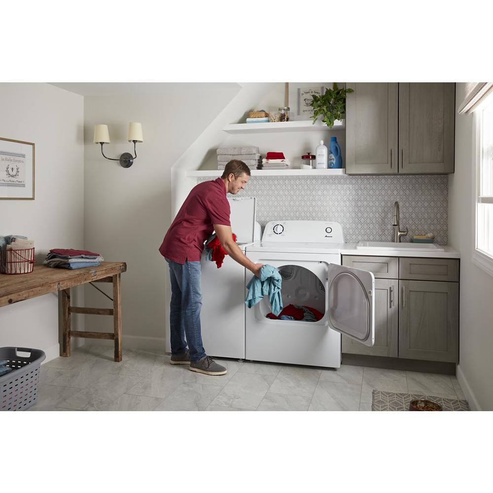Model: NED4655EW-CL | Amana 6.5 cu. ft. Electric Dryer with Wrinkle Prevent Option