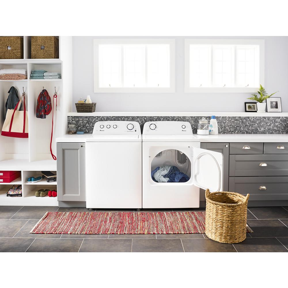 Model: NGD4655EW-CL | Amana 6.5 cu. ft. Gas Dryer with Wrinkle Prevent Option