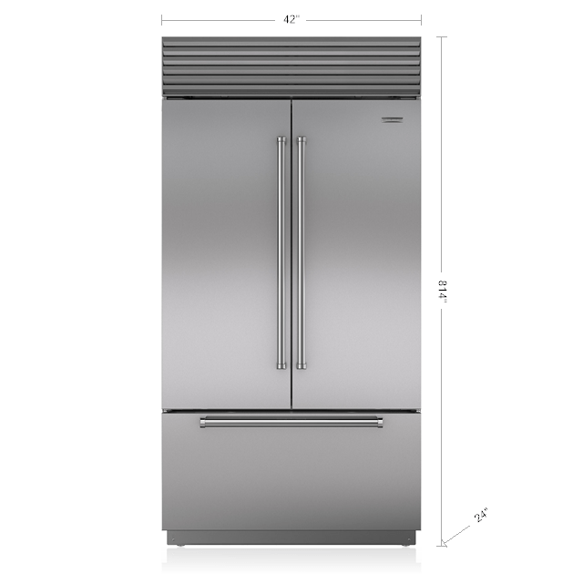Model: BI-42UFDID/S/TH-CF | Sub-Zero Legacy Model - 42" Classic French Door Refrigerator/Freezer with Internal Dispenser