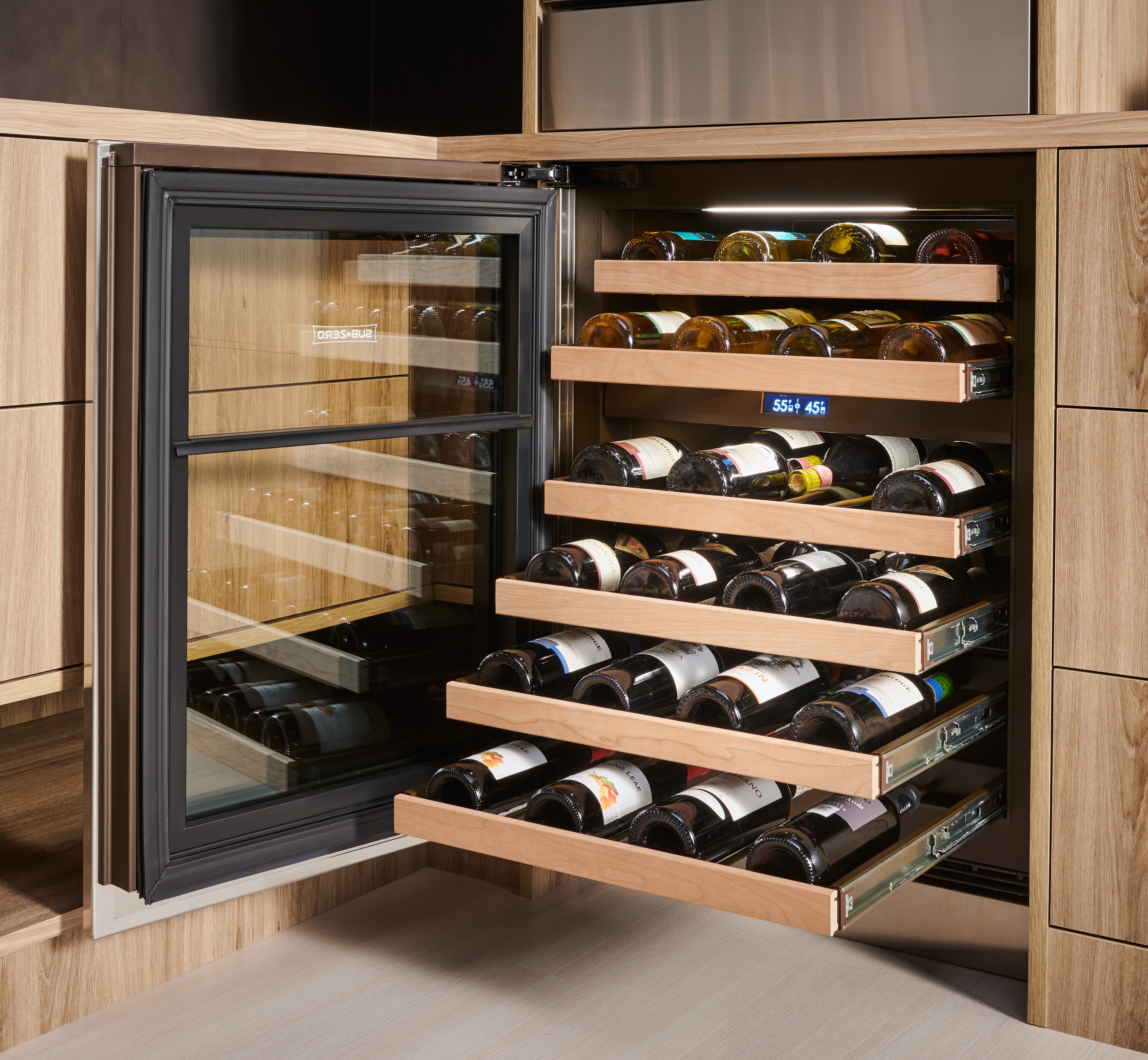 Model: DEU2450WA/R | Sub-Zero 24" Designer Undercounter Wine Storage – Panel Ready - High Altitude - Right Hinge