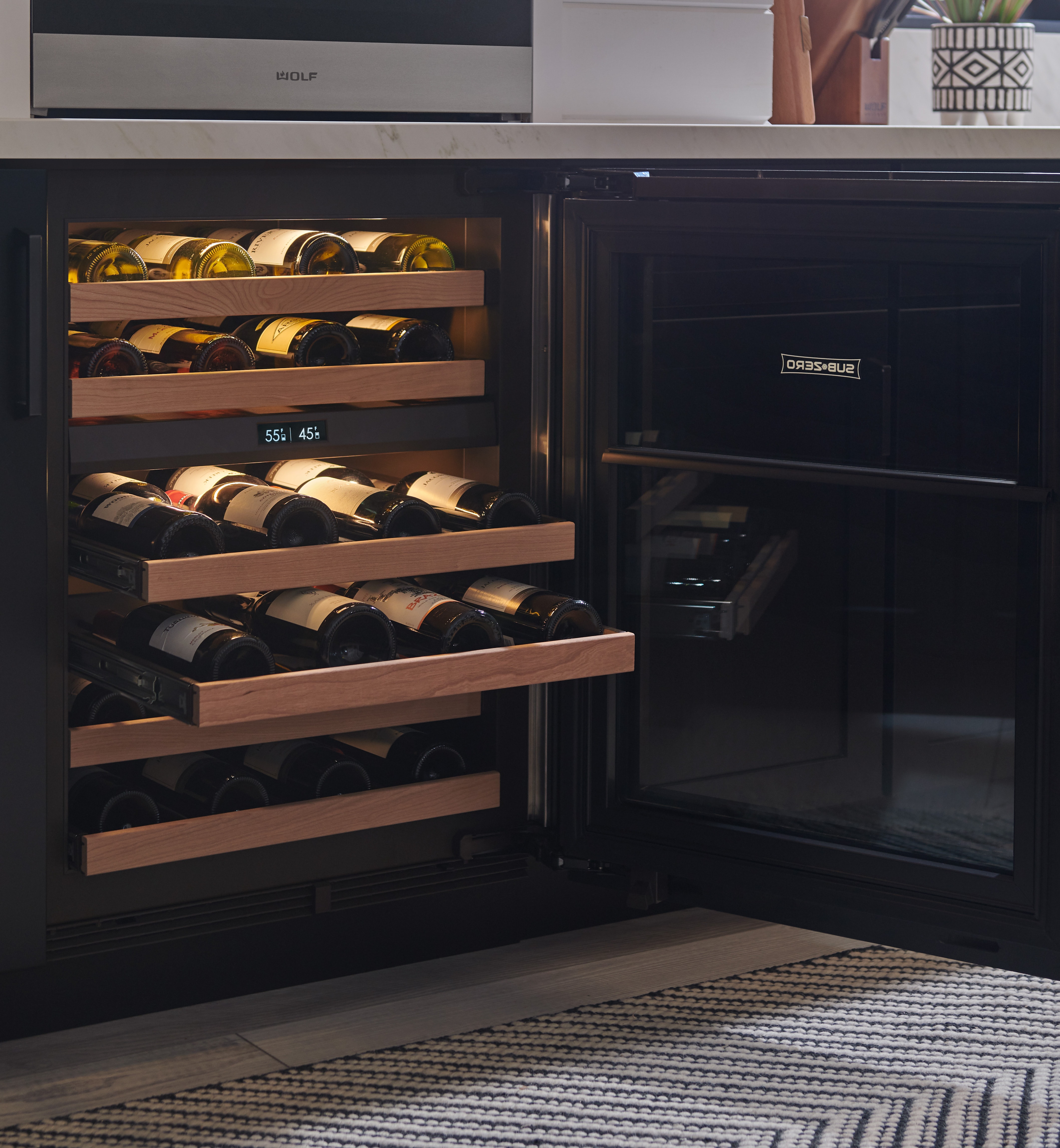 Model: DEU2450WA/R | Sub-Zero 24" Designer Undercounter Wine Storage – Panel Ready - High Altitude - Right Hinge