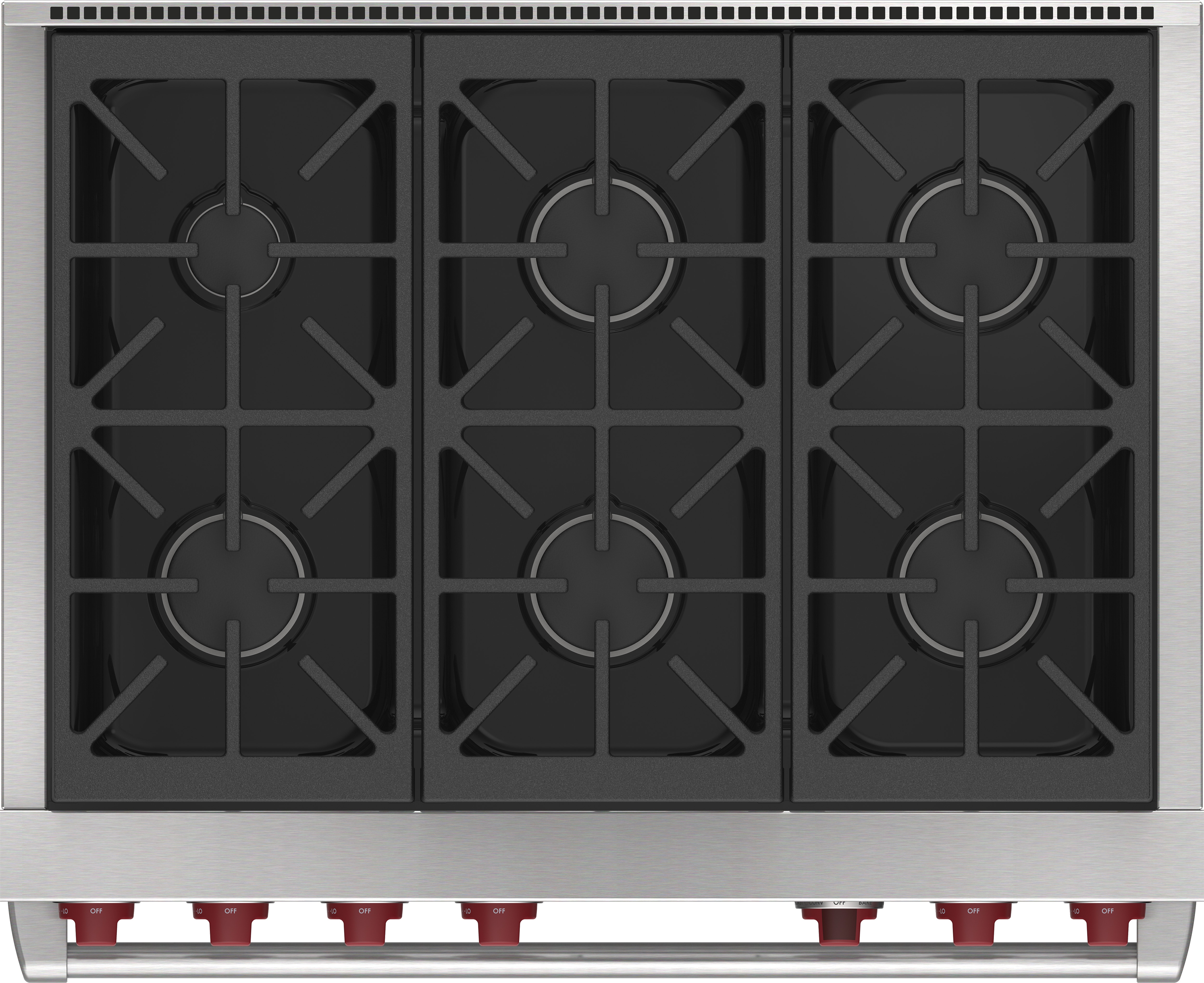 Wolf 36" Dual Fuel Range - 6 Burners (Shown with White Door)