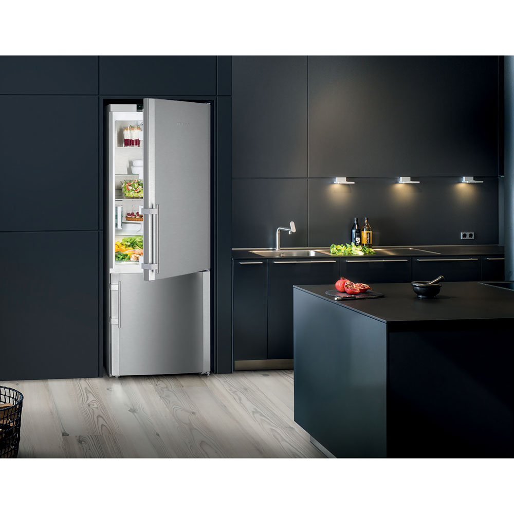 Liebherr Freestanding Refrig/Freezer 30", Ice Maker, Grey Sides, Right Hinge