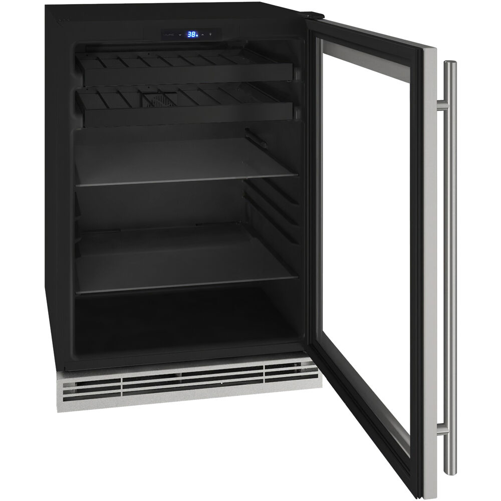 Model: UHBV124-SG01A | U-Line Beverage Center 24", 1 Class, Reversible Hinge