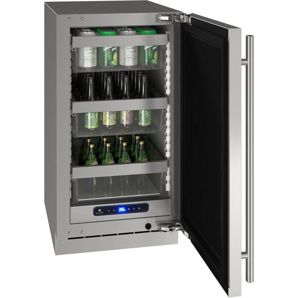 Model: UHRE518-IG01A | U-Line Refrigerator 18", 5 Class, Reversible Hinge