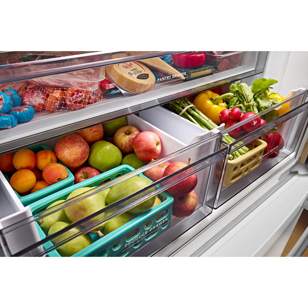Model: KRFC136RWH | KitchenAid 20 cu. ft. 36-Inch Width Counter-Depth French Door Refrigerator with Interior Dispense