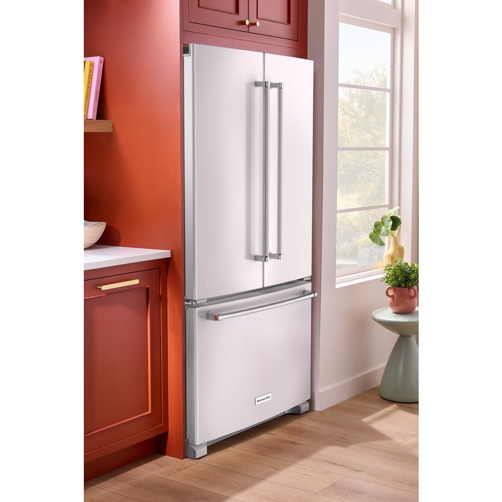Model: KRFC136RWH | KitchenAid 20 cu. ft. 36-Inch Width Counter-Depth French Door Refrigerator with Interior Dispense