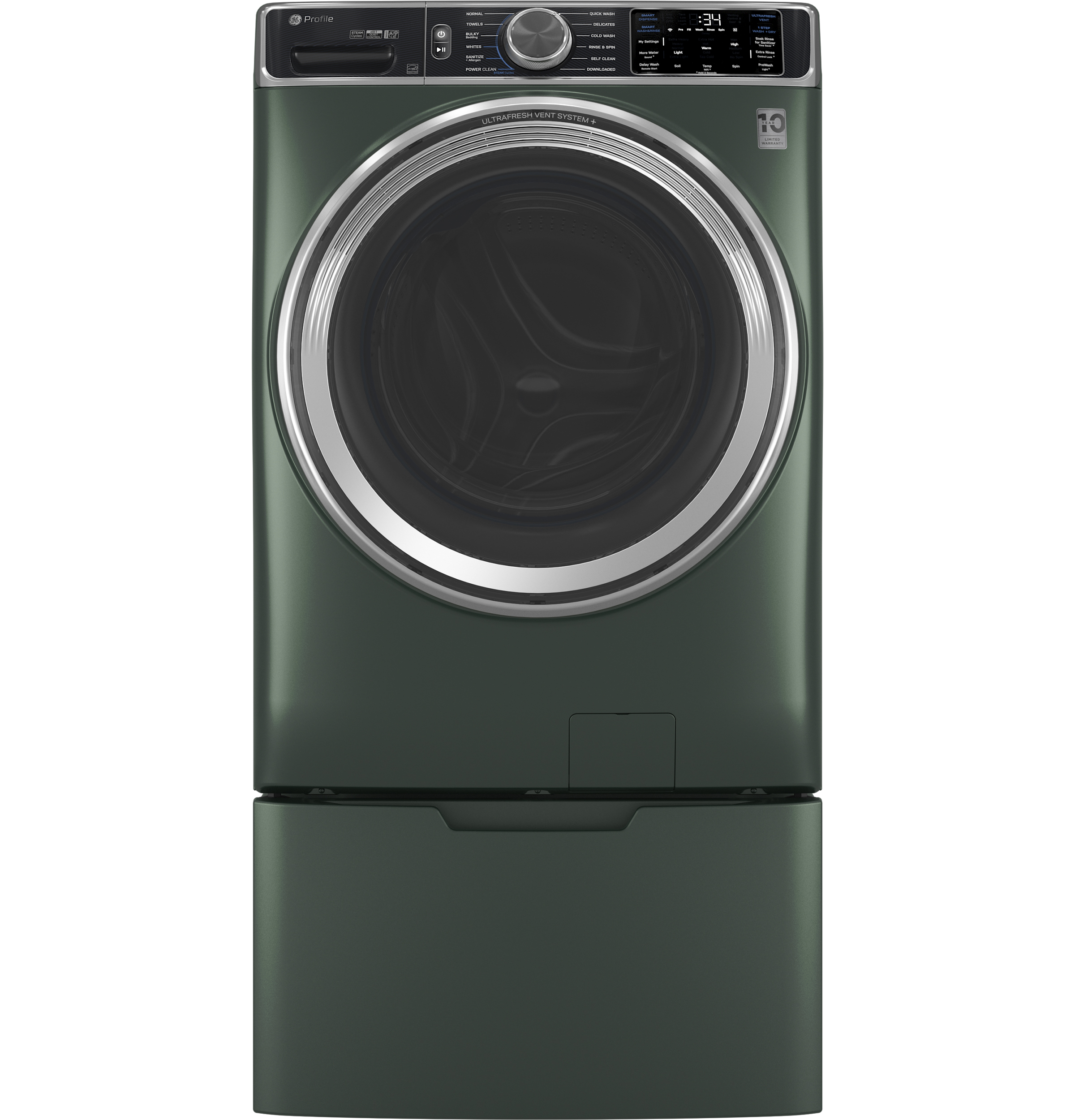 Model: PFW955SPWGN | GE Profile GE Profile™ 5.5 cu. ft. Capacity Smart Front Load ENERGY STAR® Steam Washer with UltraFresh Vent System+ and Smart Wash & Smart Rinse