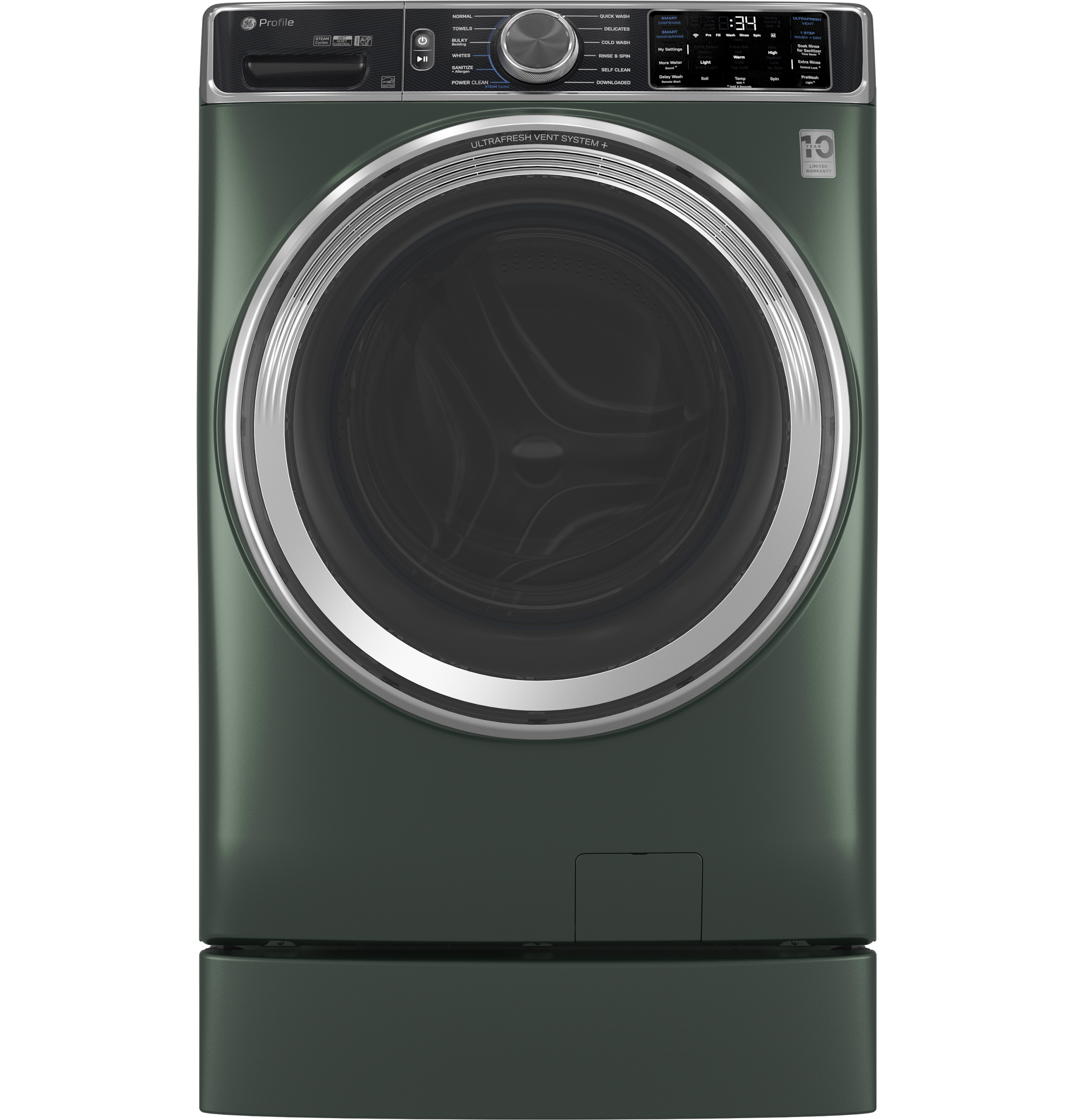 Model: PFW955SPWGN | GE Profile GE Profile™ 5.5 cu. ft. Capacity Smart Front Load ENERGY STAR® Steam Washer with UltraFresh Vent System+ and Smart Wash & Smart Rinse