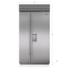 Sub-Zero 42" Classic Side-by-Side Refrigerator/Freezer with Dispenser