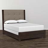 Model: 2017-K153F | Bassett Bench*Made Oak Upholstered Panel Bed