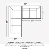 Model: 3105-LSECTLS | Bassett American Casual Ladson Small L-Shaped Sectional