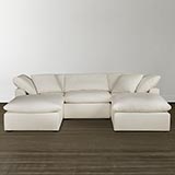 Model: 2631-CSECTFC5 | Bassett Envelop Small Double Chaise Sectional