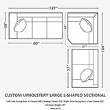 Model: 7000-LSECT3F | Bassett Custom Upholstery Large L-Shaped Sectional