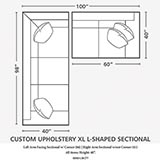 Model: 6000-LSECTT | Bassett Custom Upholstery XL L-Shaped Sectional