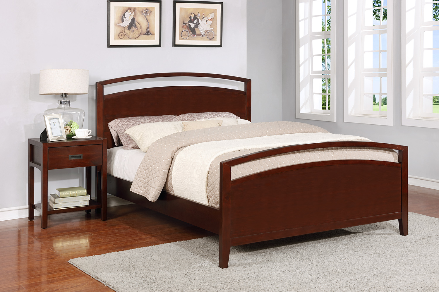 Mantua Reisa Platform Bed - Full, Espresso Brown