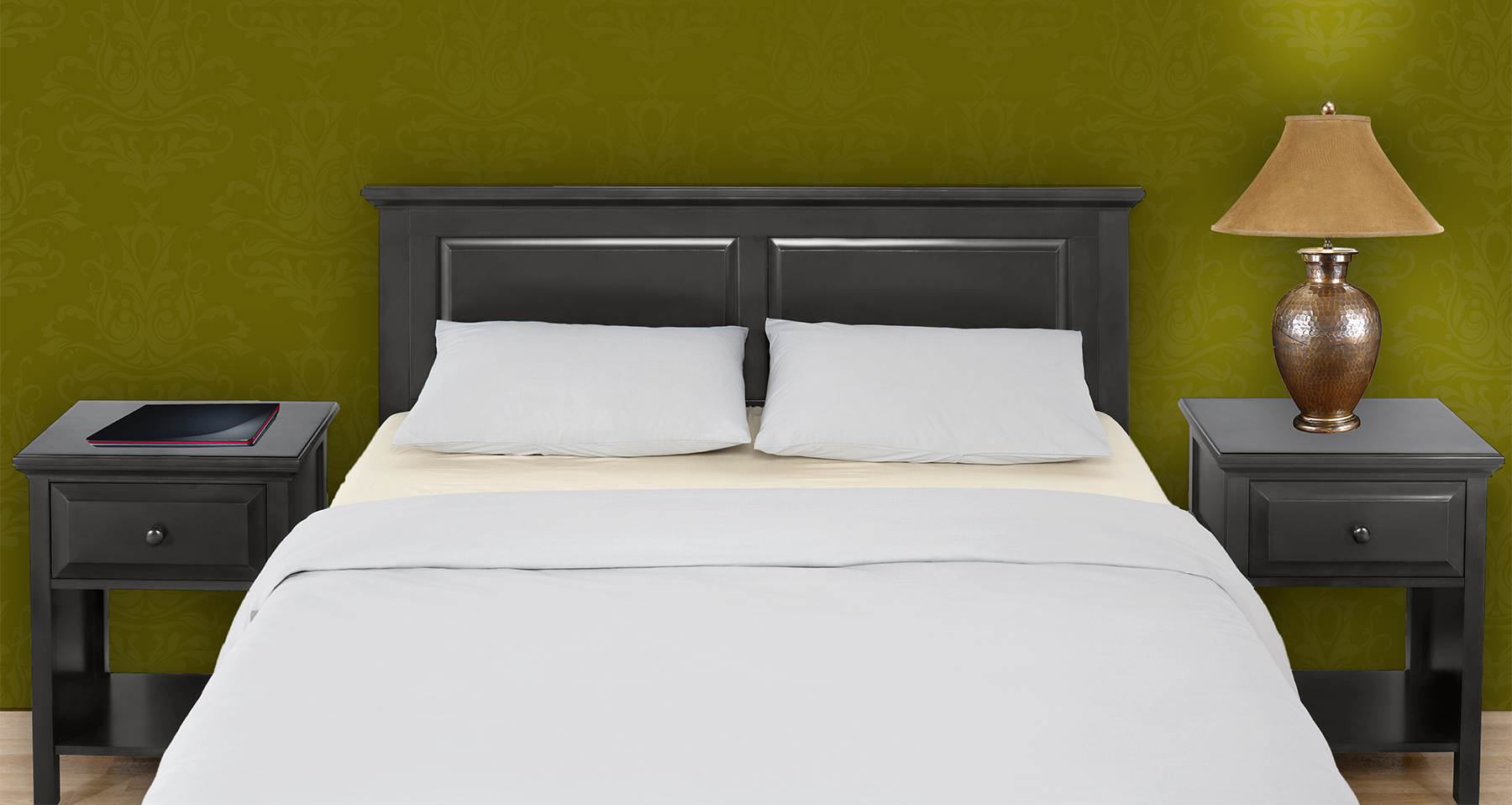 Model: NSCE | Mantua Cottage Style Nightstand in Ebony Finish