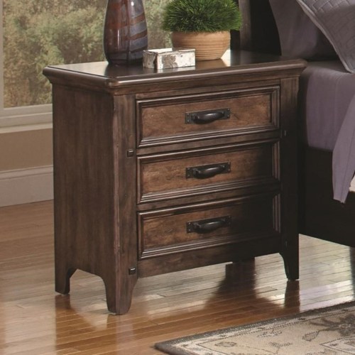 Coaster 205252 Ives 3 Drawer Nightstand With Power Outlet 205252 Reese Warehouse
