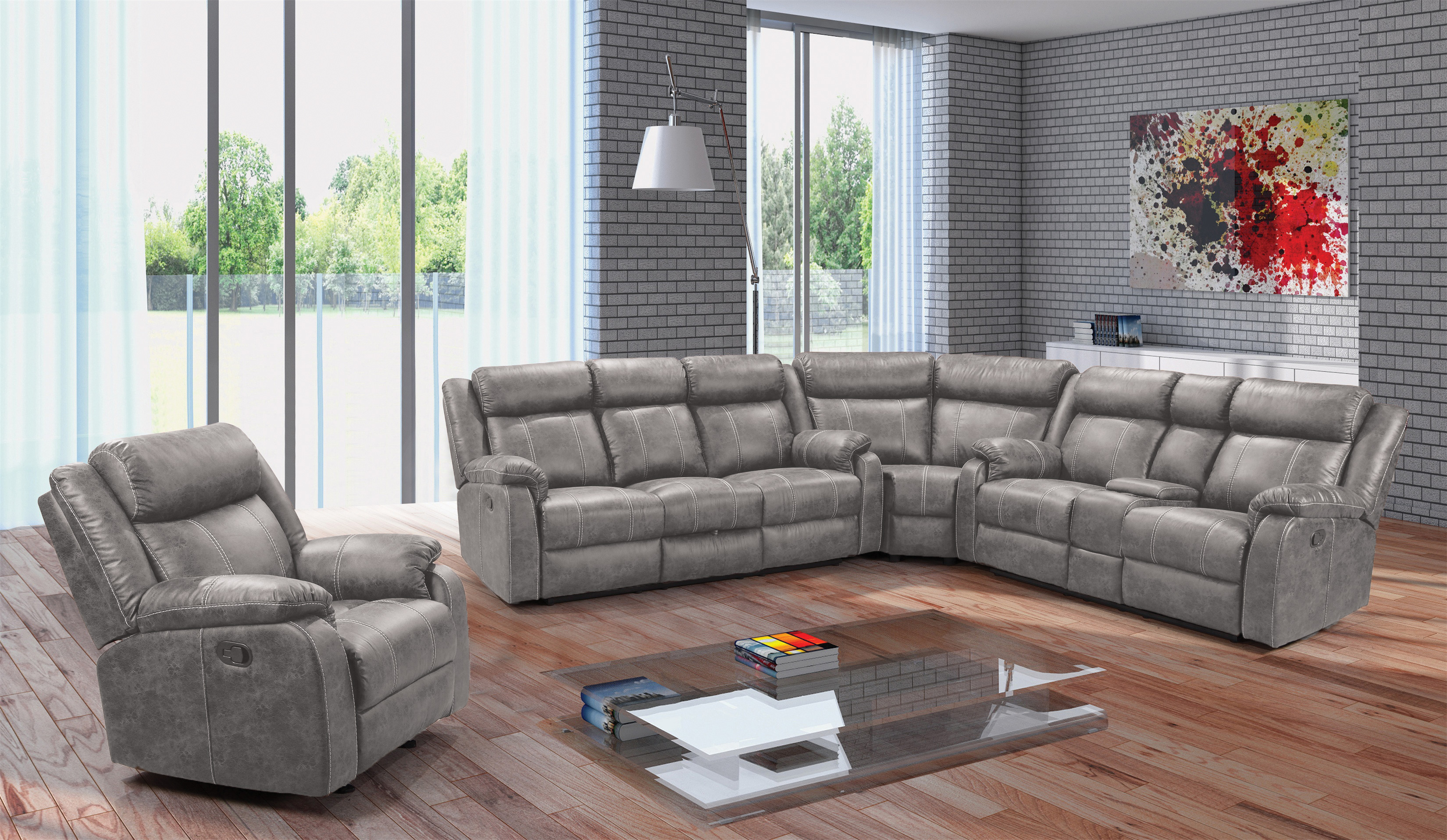 AWF L9305P-3PC Power 3PC Sectional
