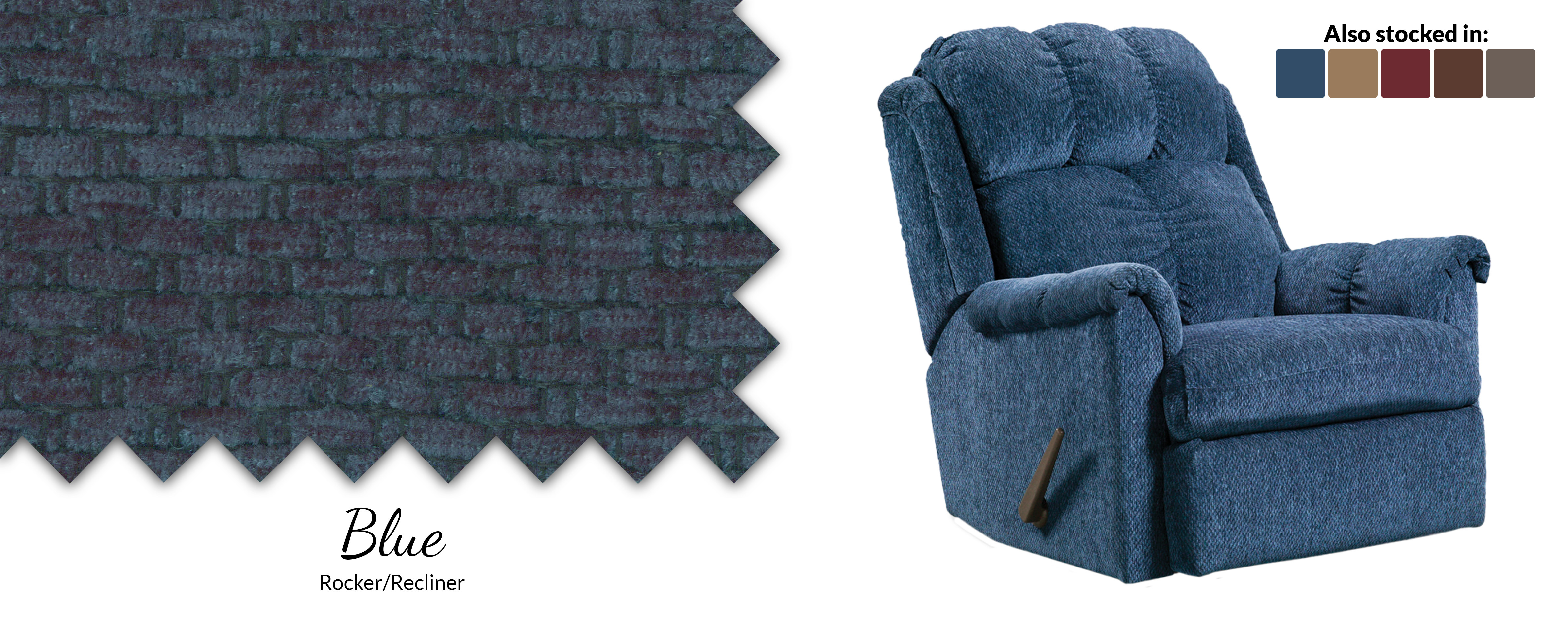 Model: 2100-TB | AWF 2100-TB Blue Rocker/Recliner