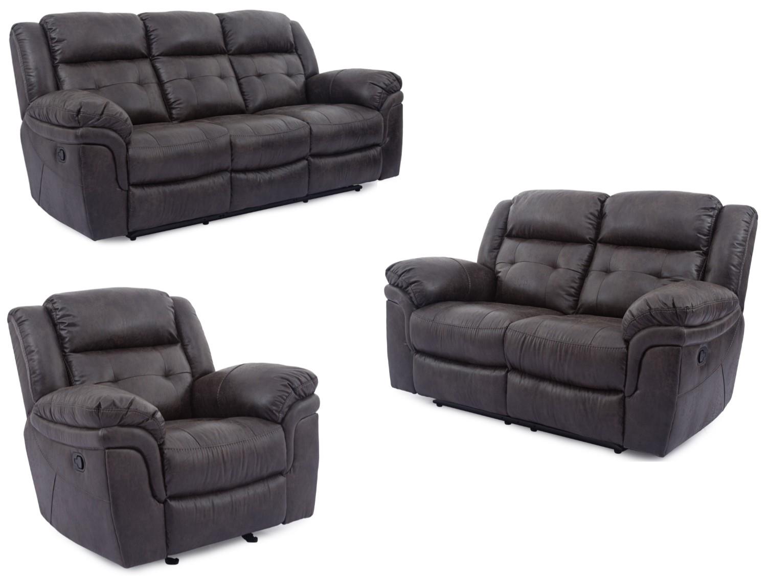 Crossroads Furniture 5156 Denali Reclining Loveseat; no console- Grey