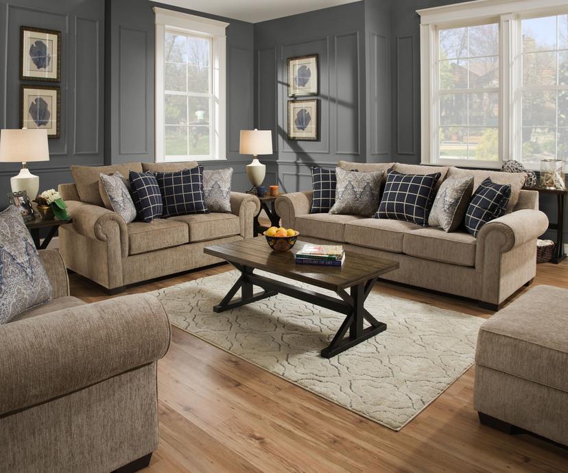 Crossroads Furniture 7592 Gavin Ottoman