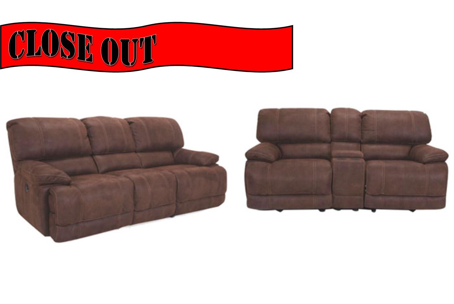 Crossroads Furniture 8698 Rancho (Brown Vicarro Fabric) (NON-POWER) GLIDER RECLINER in #370C..-- (1) X8698M-L1-1K ....