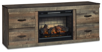 Ashley - EW0446W8 - Trinell TV Stand with Electric Fireplace-EW0446W8 | Hu0026H  Furniture and appliances
