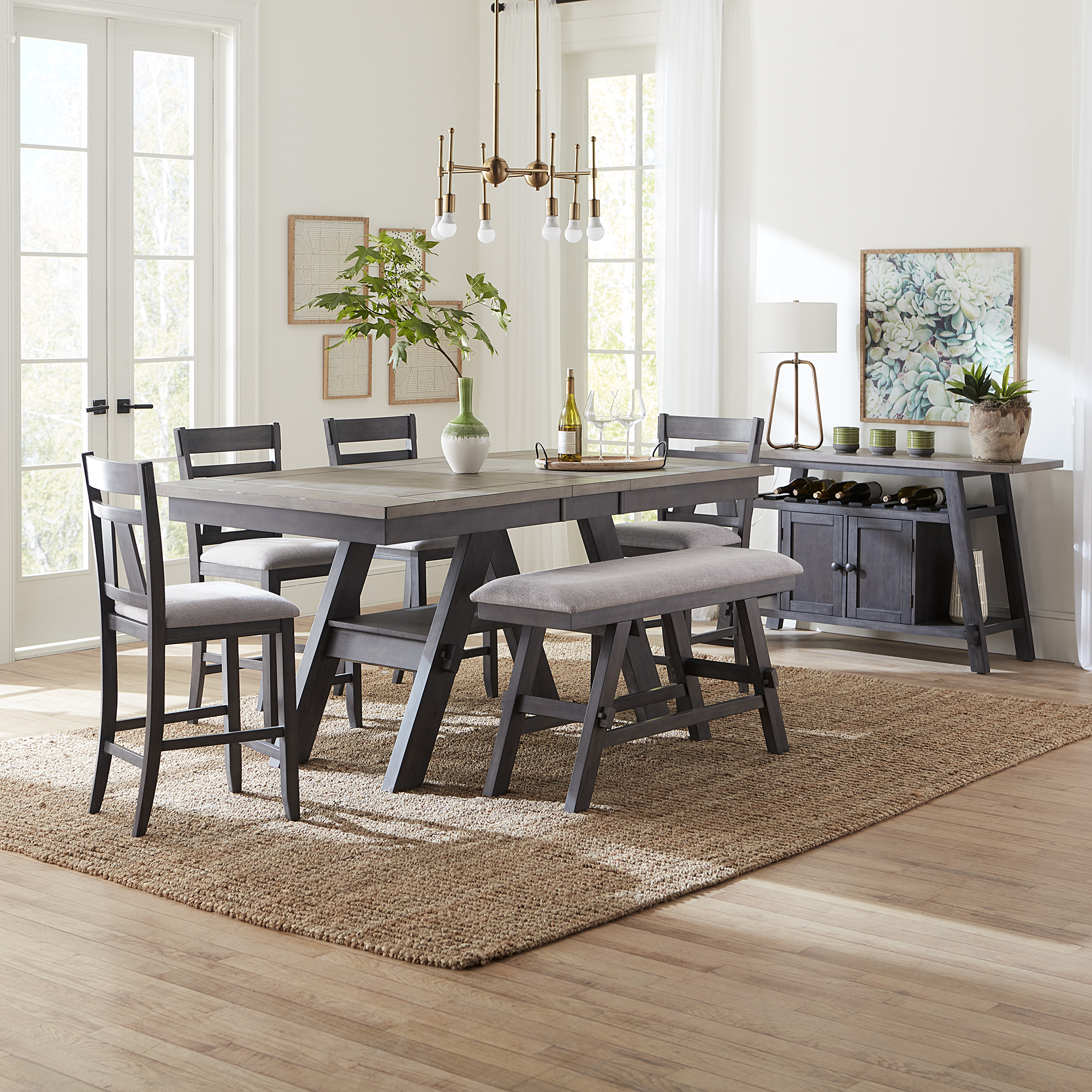 Liberty Furniture 6 Piece Gathering Table Set