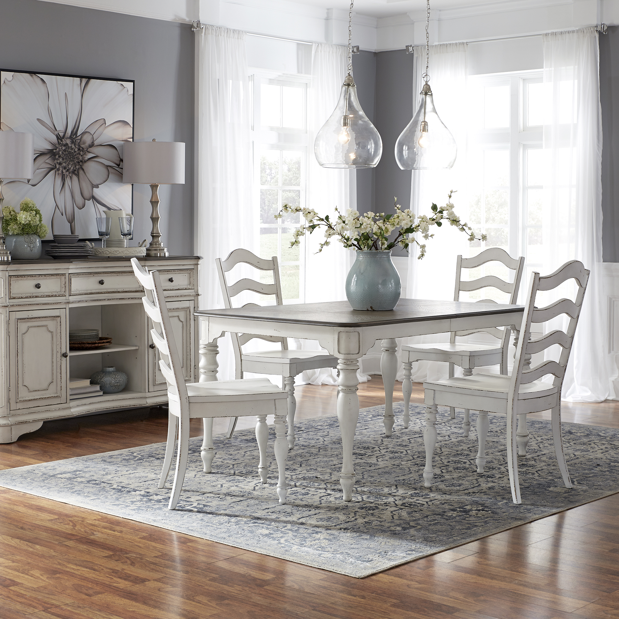Liberty Furniture 5 Piece Leg Table Set