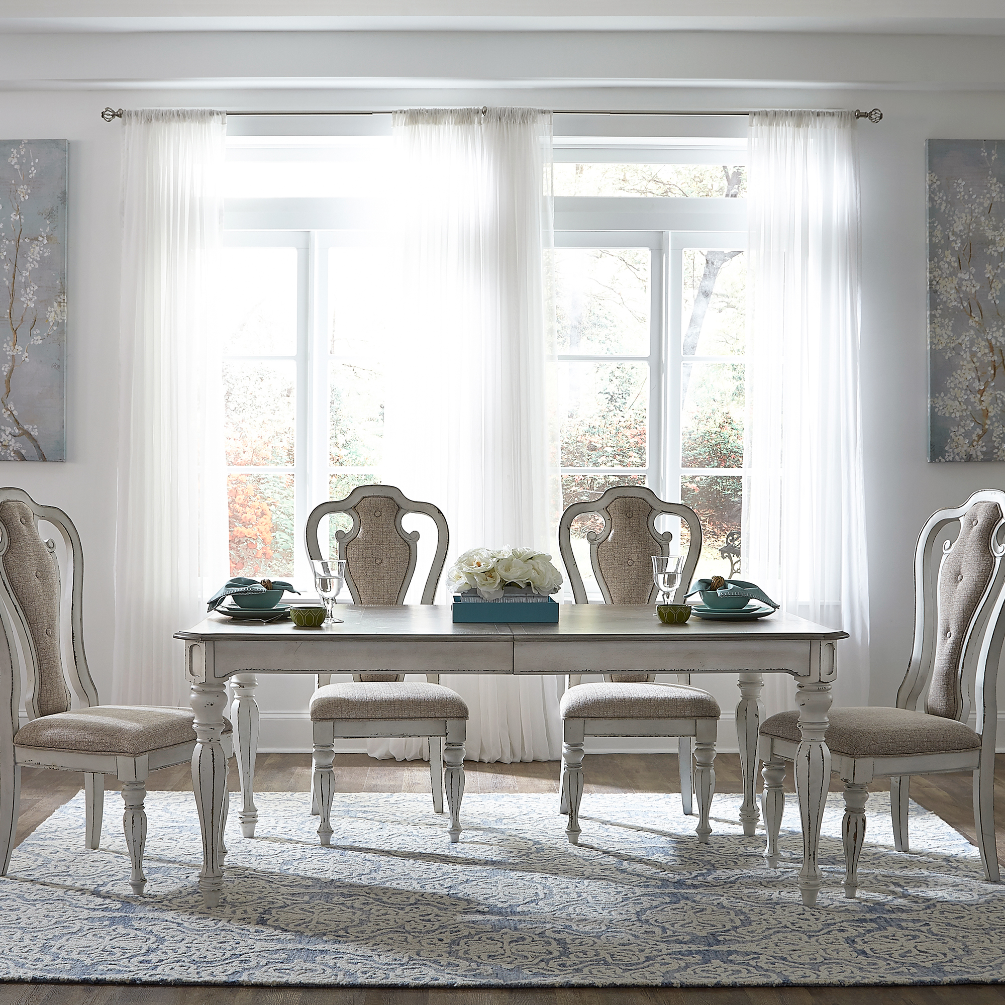Liberty Furniture 5 Piece Leg Table Set
