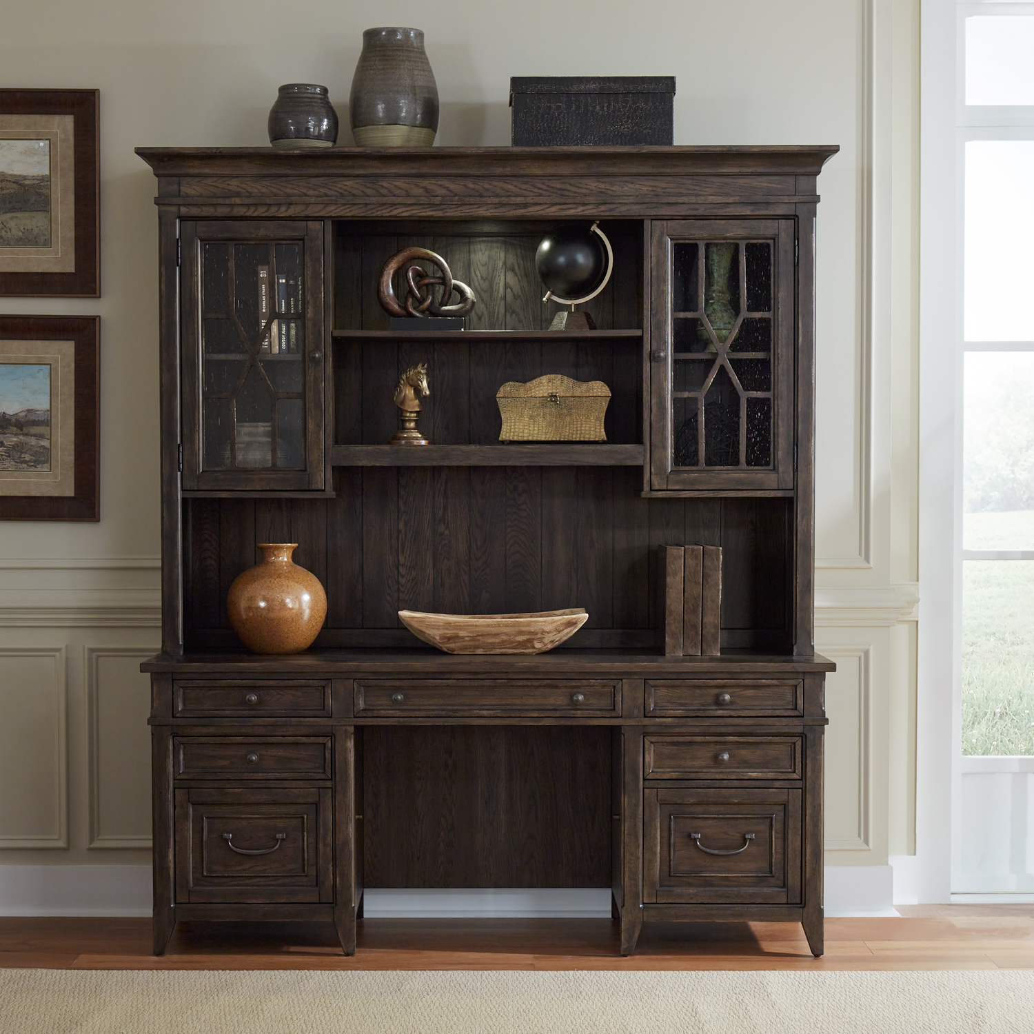 Liberty Furniture Credenza & Hutch
