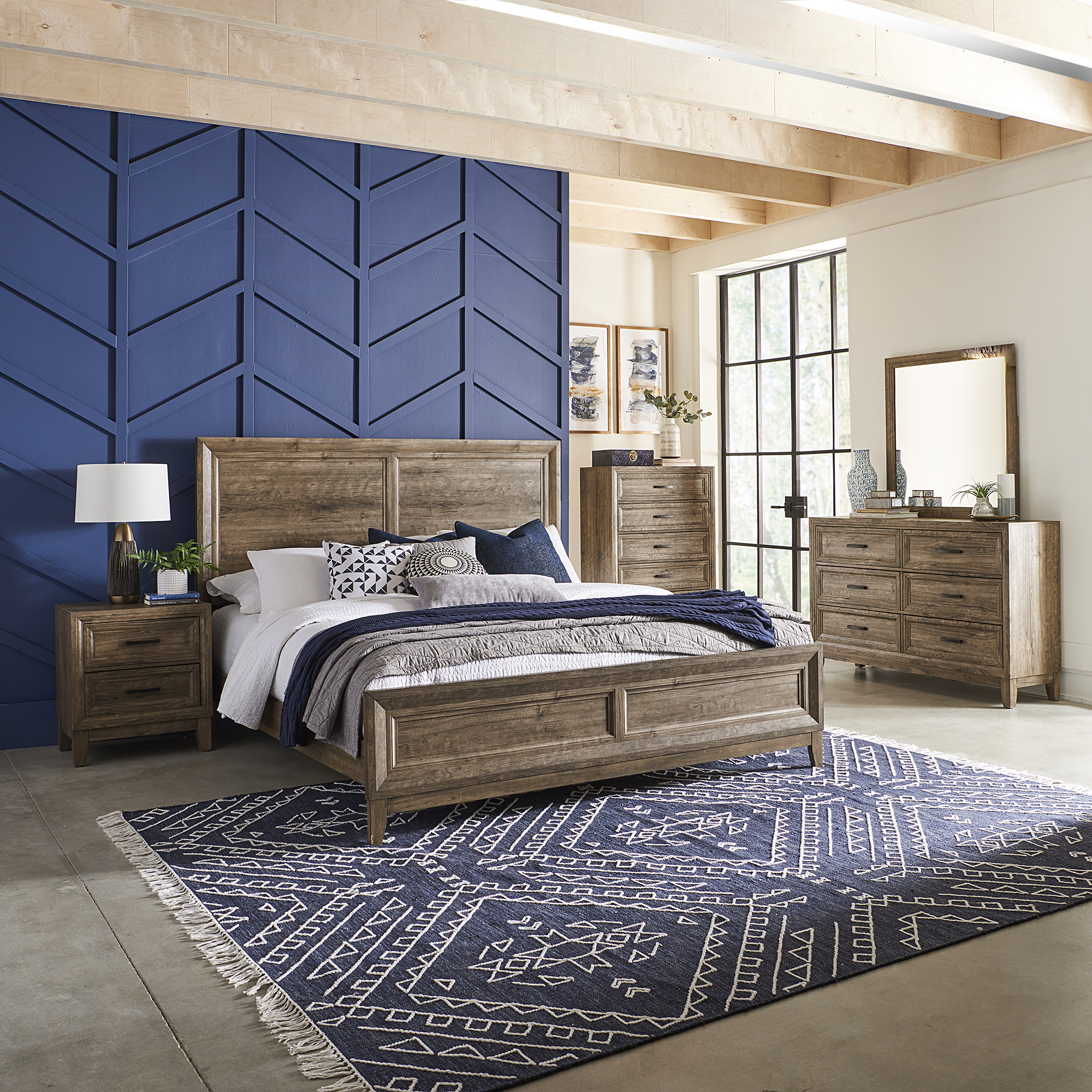 Liberty Furniture Queen Panel Bed, Dresser & Mirror, Chest, Night Stand