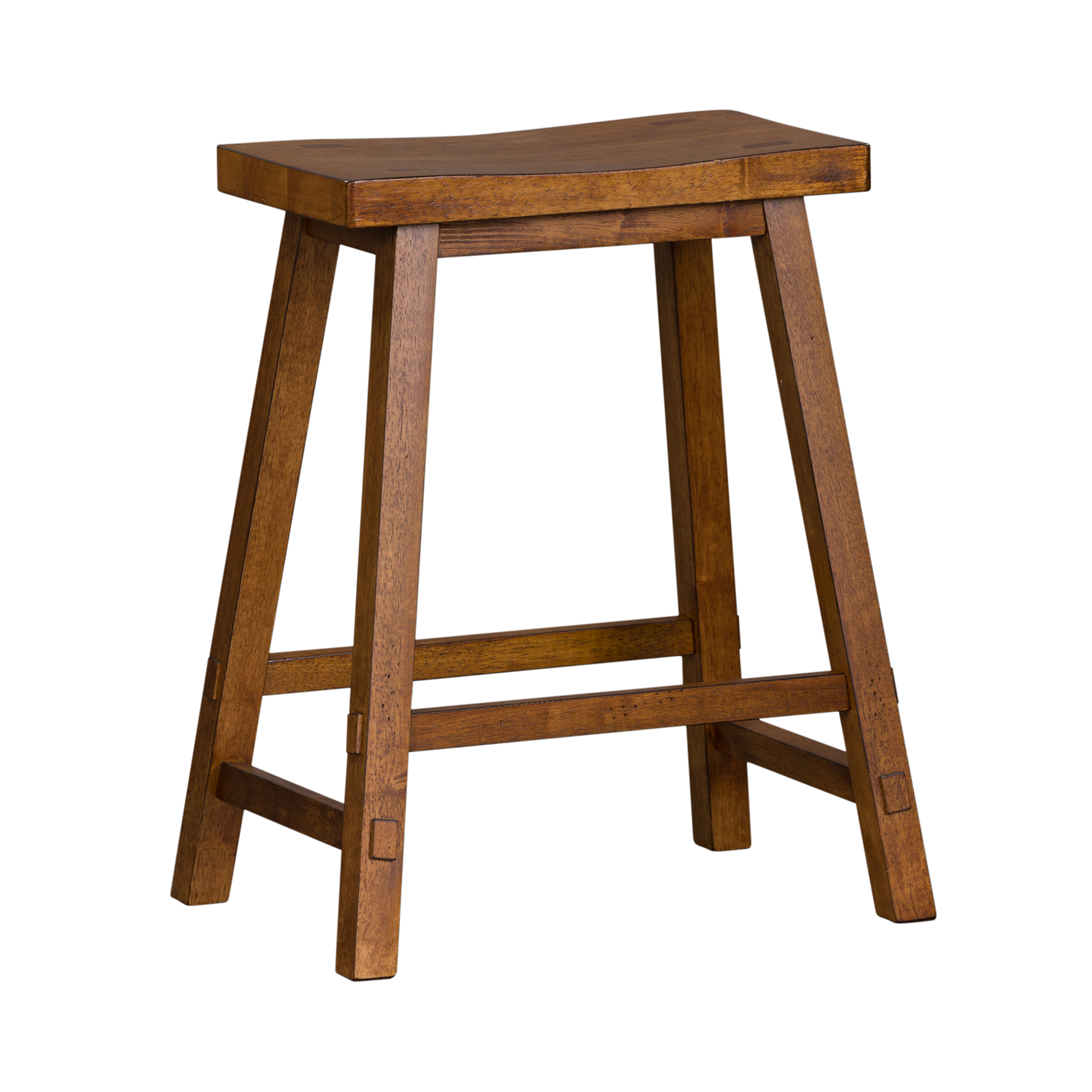 Model: 38-B1824 | Liberty Furniture 24 Inch Sawhorse Counter Stool - Tobacco (RTA)