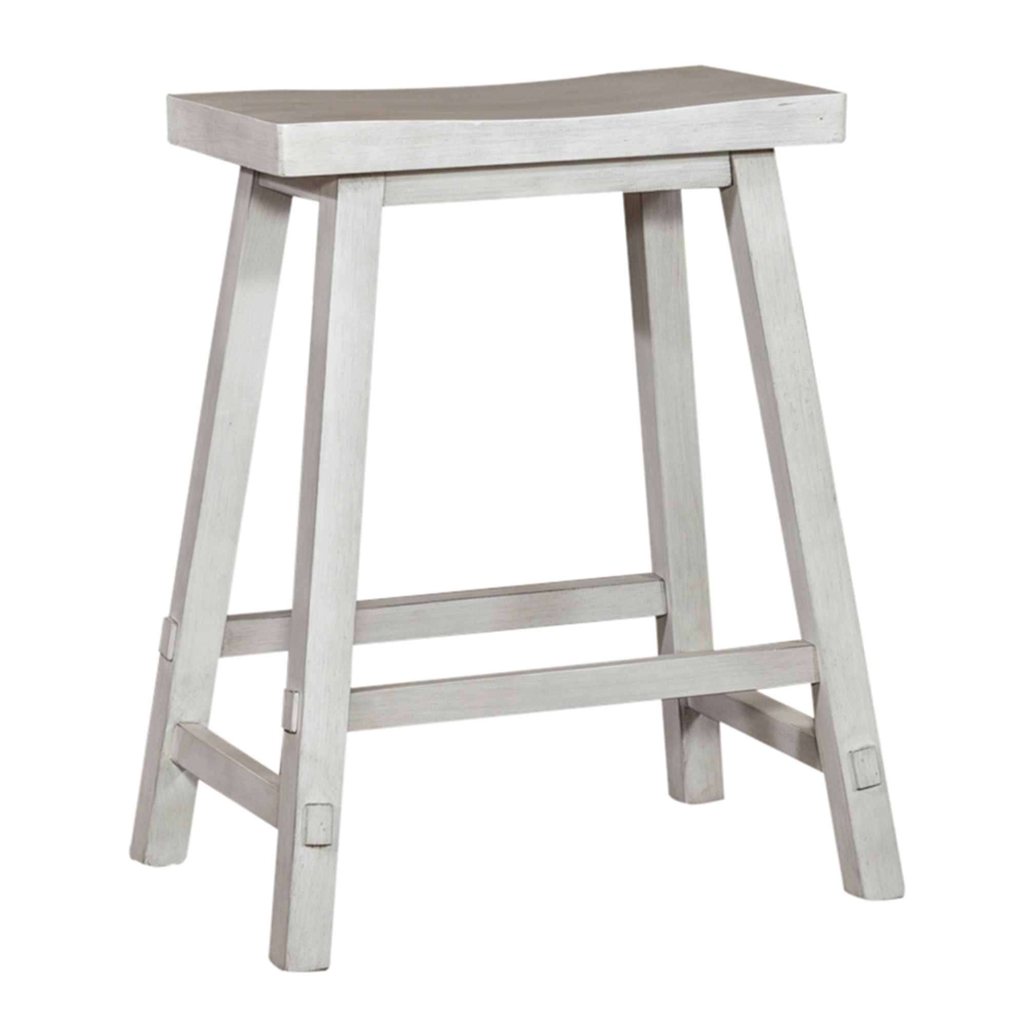 Model: 38-B1824-W | Liberty Furniture 24 Inch Sawhorse Counter Stool - White