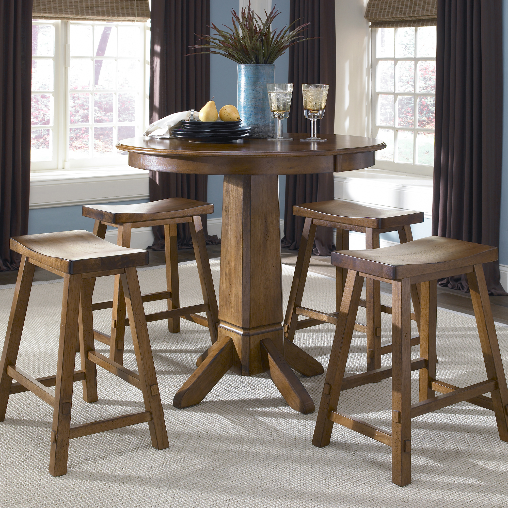 Liberty Furniture 30 Inch Sawhorse Stool - Tobacco (RTA)
